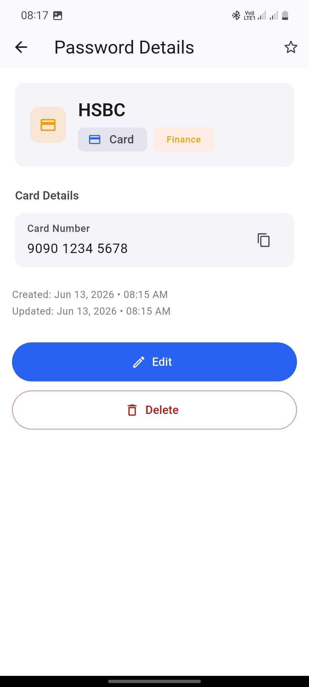 Password Detail