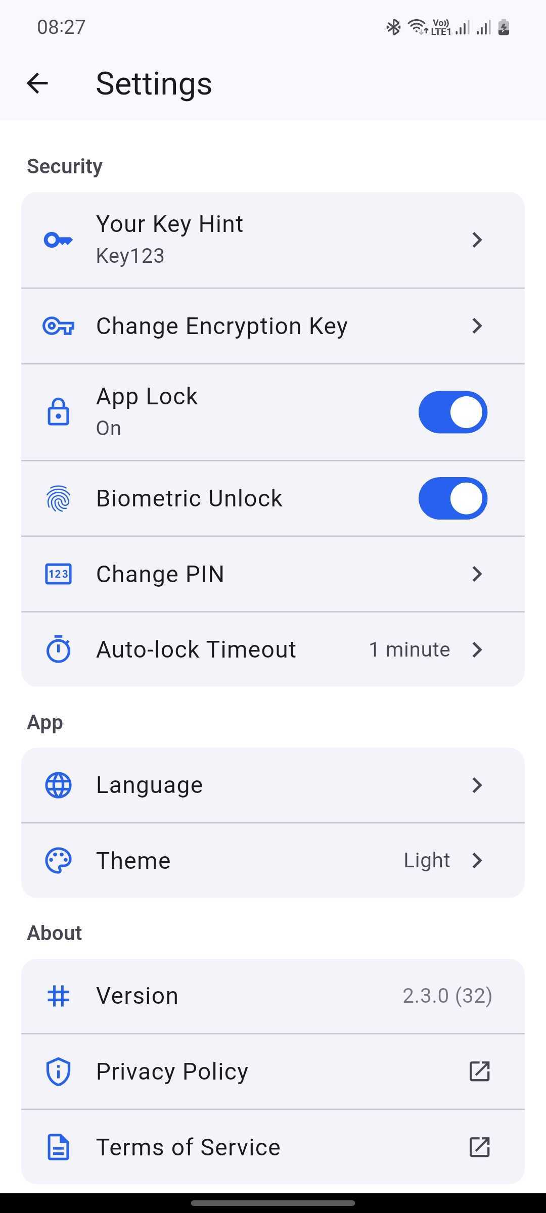 App Settings and Config Options